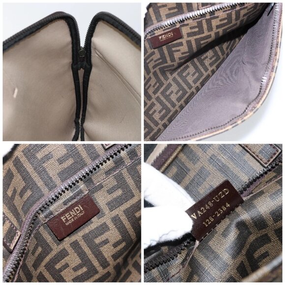 FENDI Zucca Canvas PC Case Black Brown Auth SW1528 - Picture 16 of 16